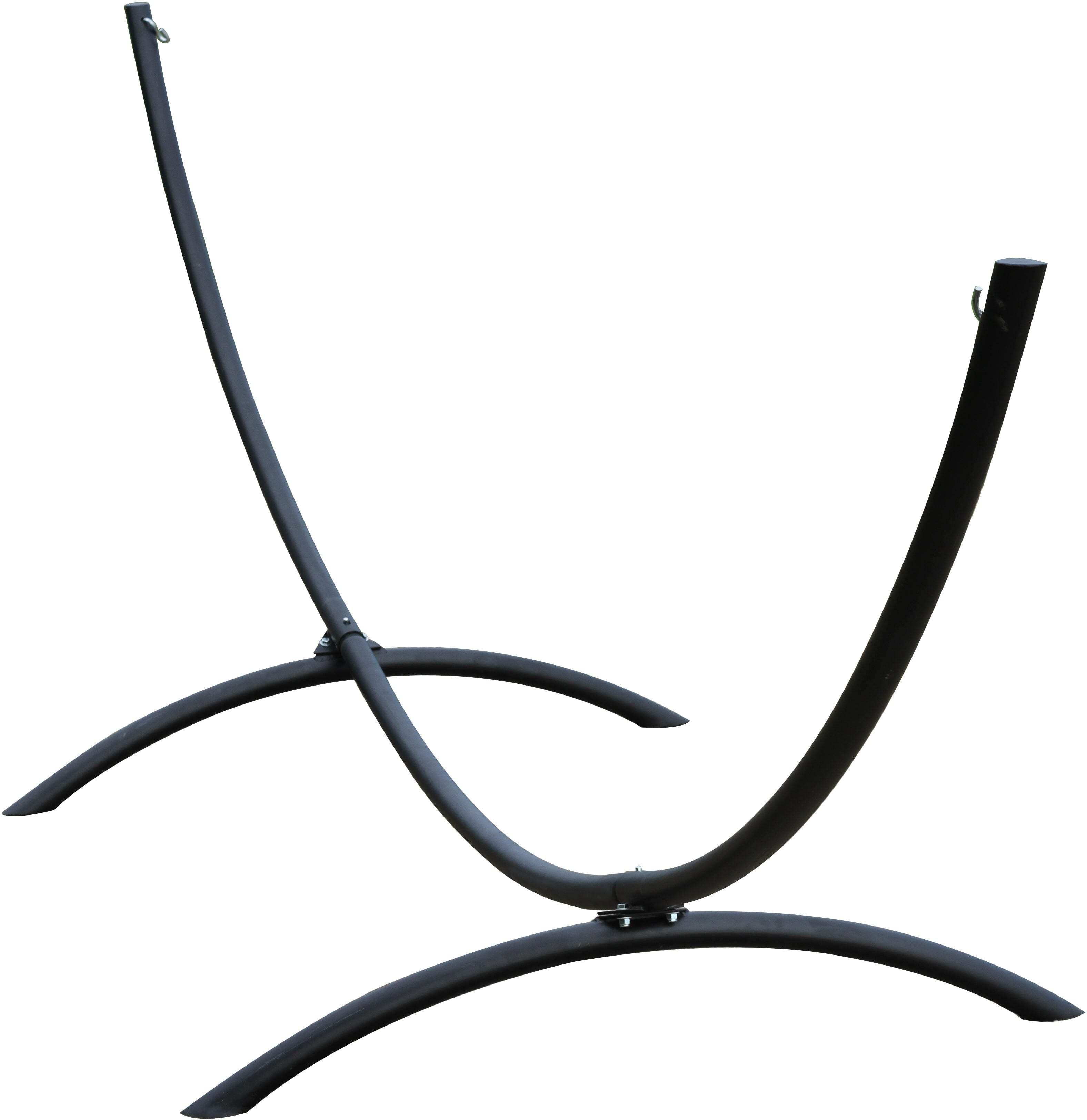 Vivere 15ft Arc Steel Hammock Stand - Black Color