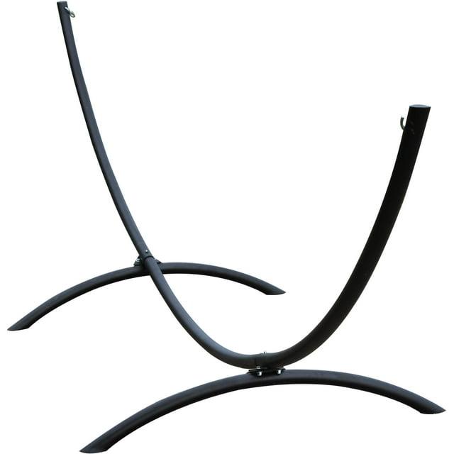 Vivere 15ft Arc Steel Hammock Stand - Black Color
