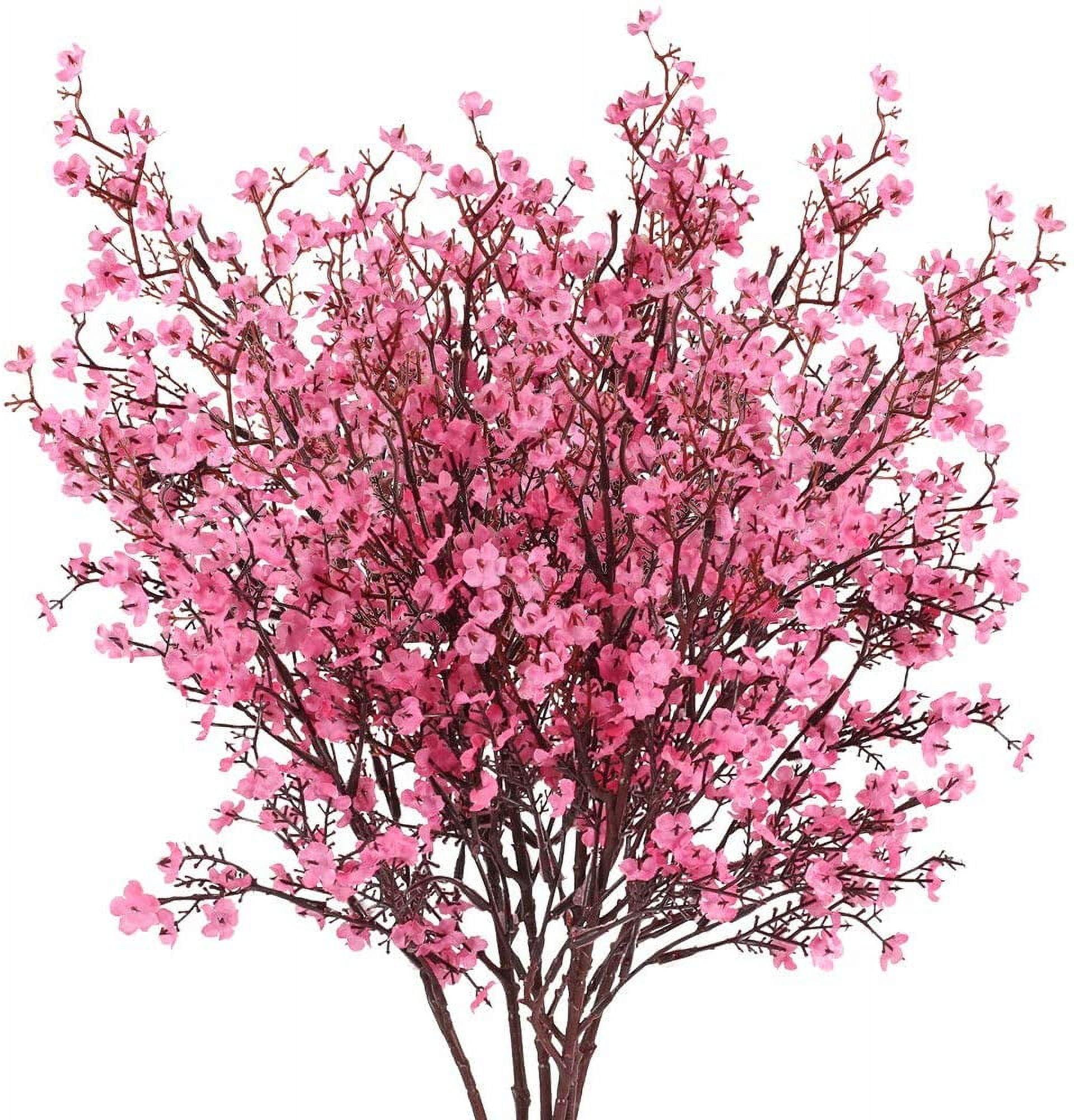 Viworld 6 Bundles Baby Breath Flowers Artificial Bulk Gypsophila Bouquets Pink Real Touch Silk Floral Arrangements for Table Centerpieces Wedding Home Farmhouse Party DIY Decor