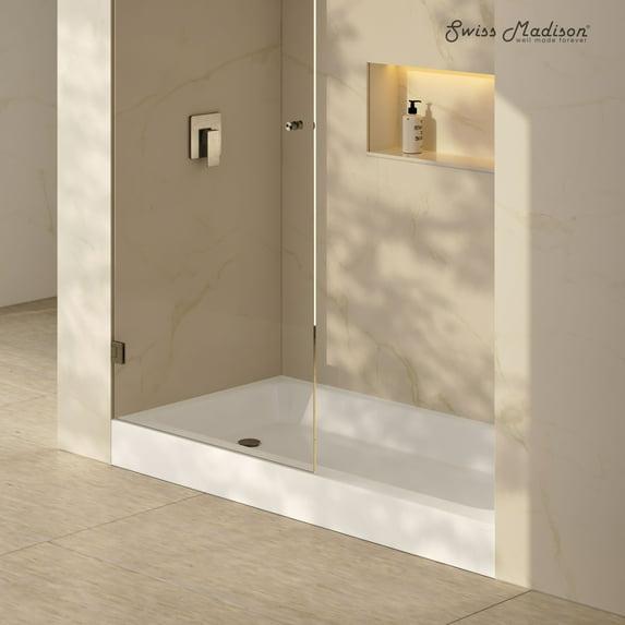 Voltaire 60 X 30 Shower Pan Base With Left Drain In Glossy