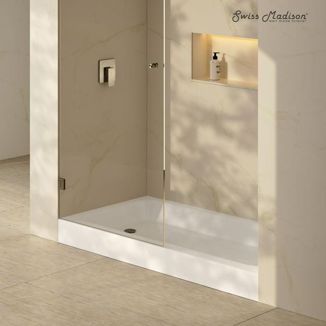 Voltaire 60 X 30 Shower Pan Base With Left Drain In Glossy