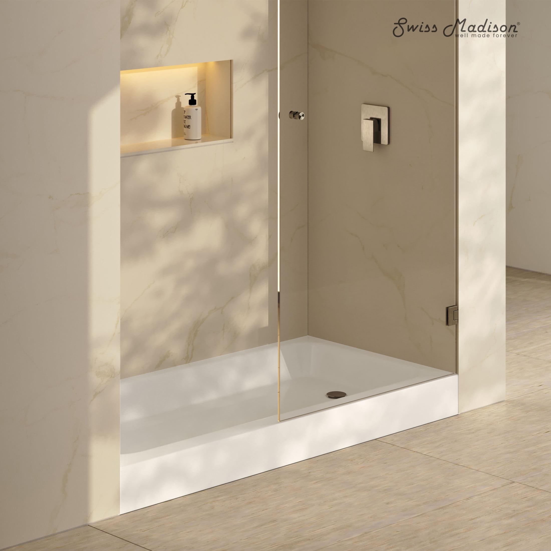 Voltaire 60 X 30 Shower Pan Base With Left Drain In Glossy