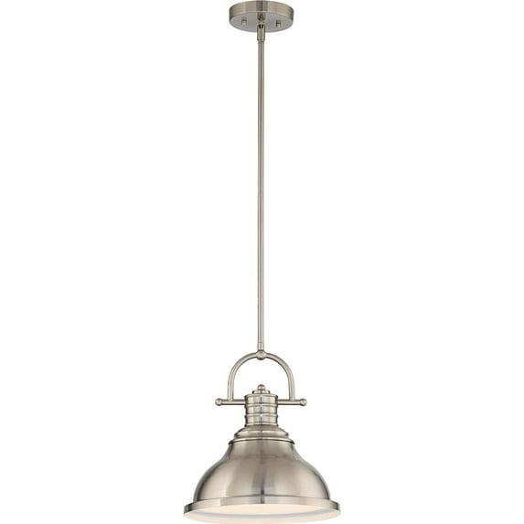 Volume Lighting  1-Light Indoor Brushed Nickel Downrod Pendant - Brushed Nickel