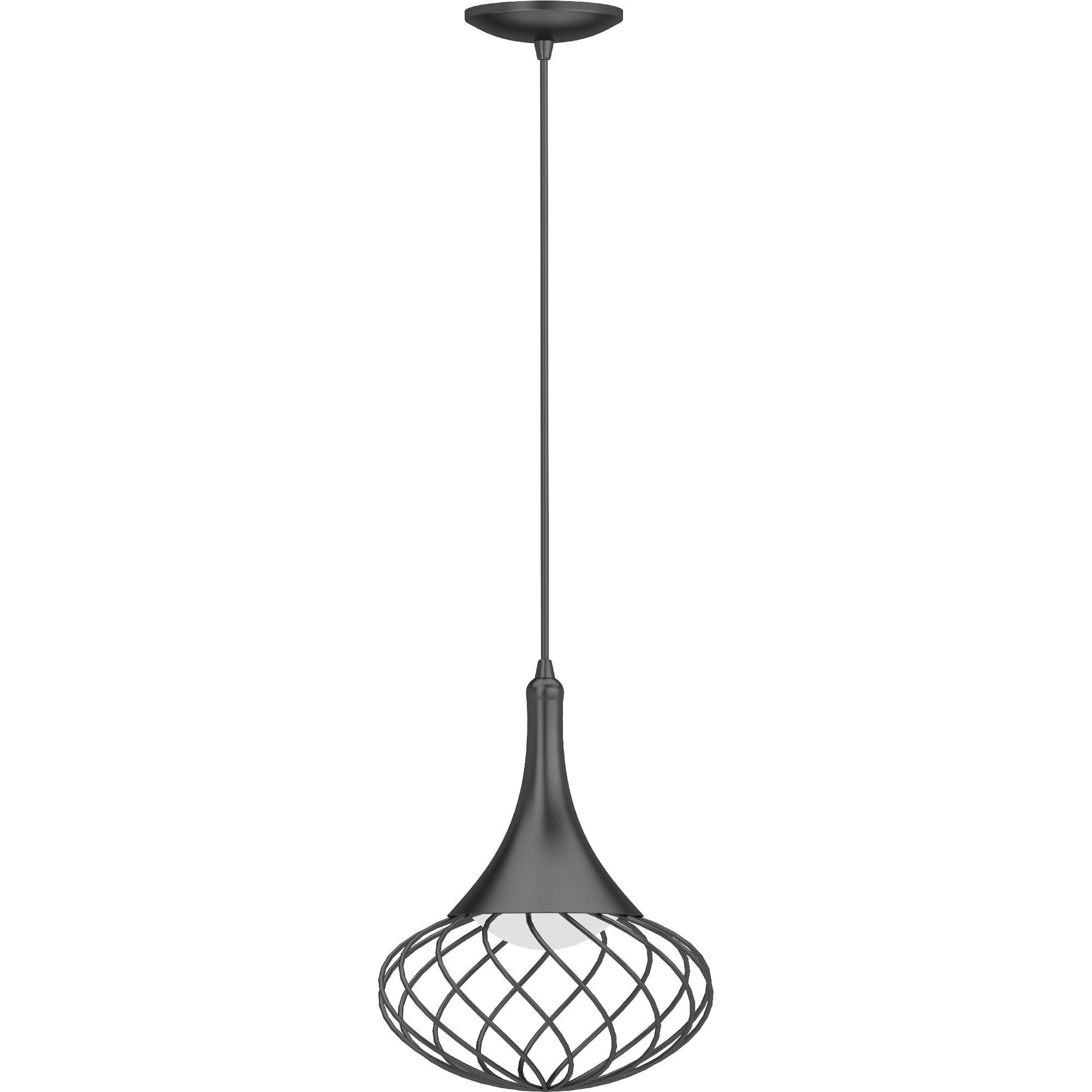 Eco-Friendly Mini Globe LED Pendant in Solid Black