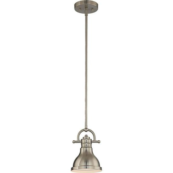 Volume Lighting  1-Light  LED Brushed Nickel Mini Downrod Pendant l - Brushed Nickel
