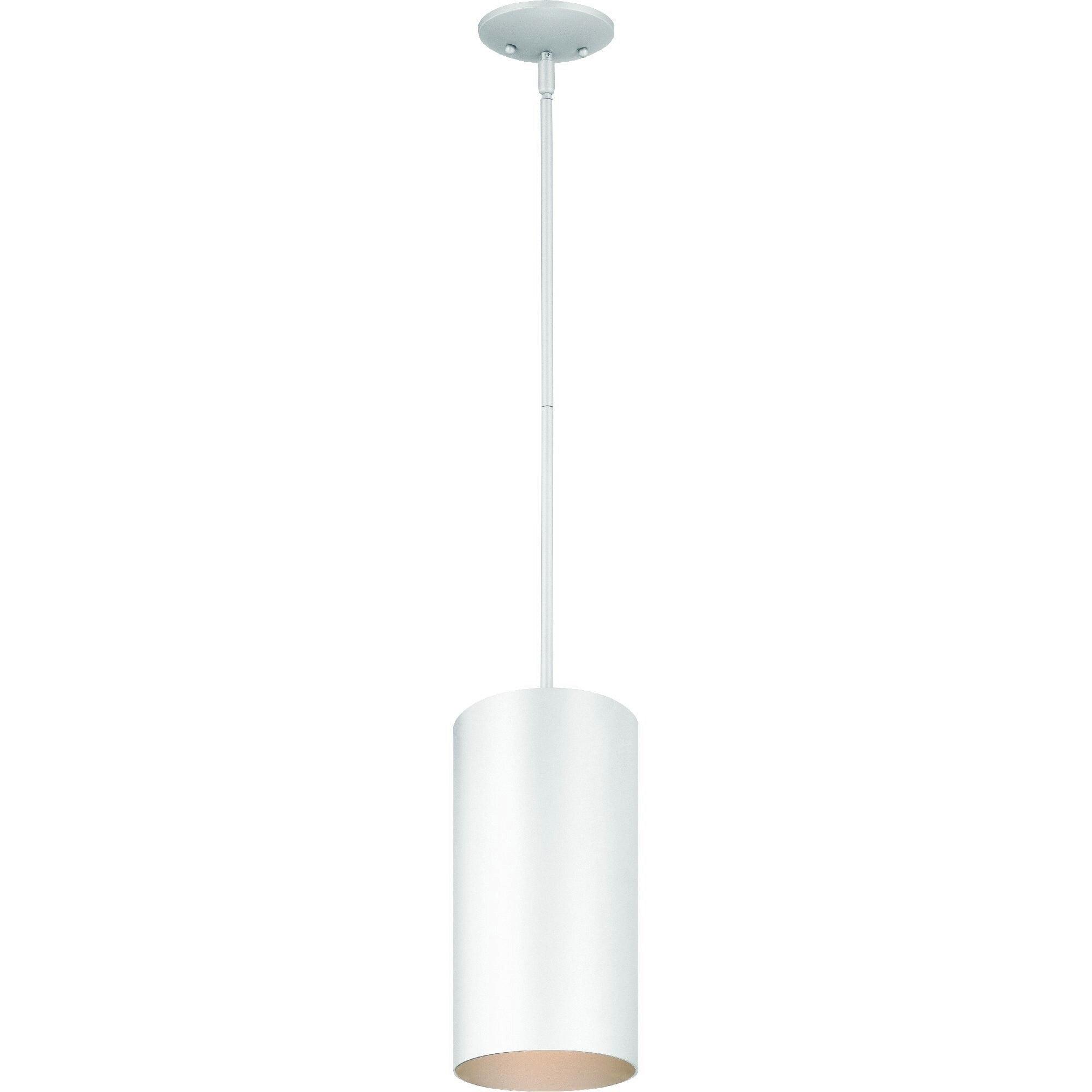 Elegant White Aluminum 6" Outdoor Mini Pendant Light