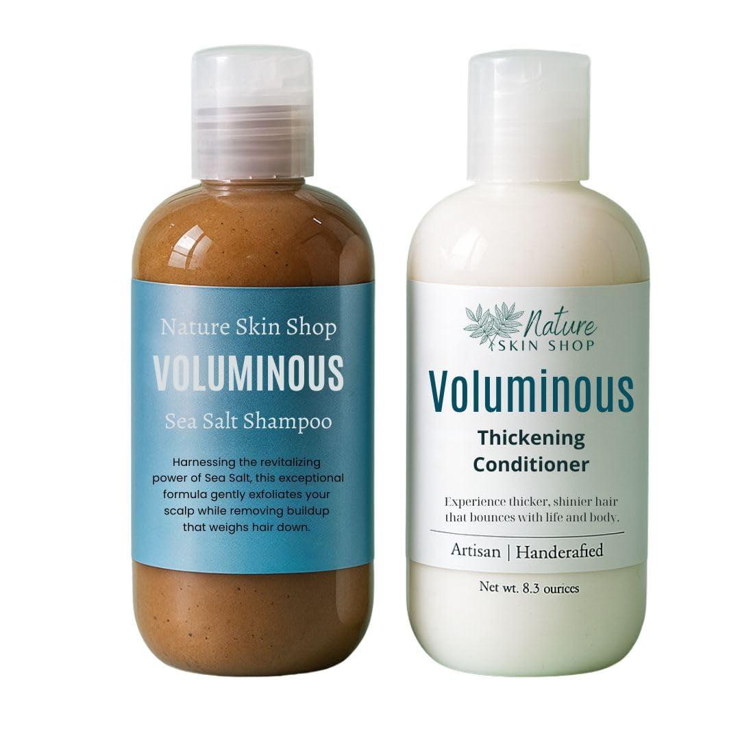 Champú y Acondicionador Espesante con Sal Marina Voluminoso