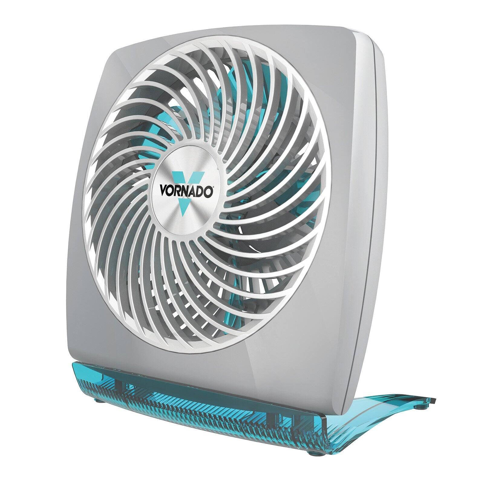 Aqua Compact Fold-Up Personal Desk Fan with Two Speed Settings