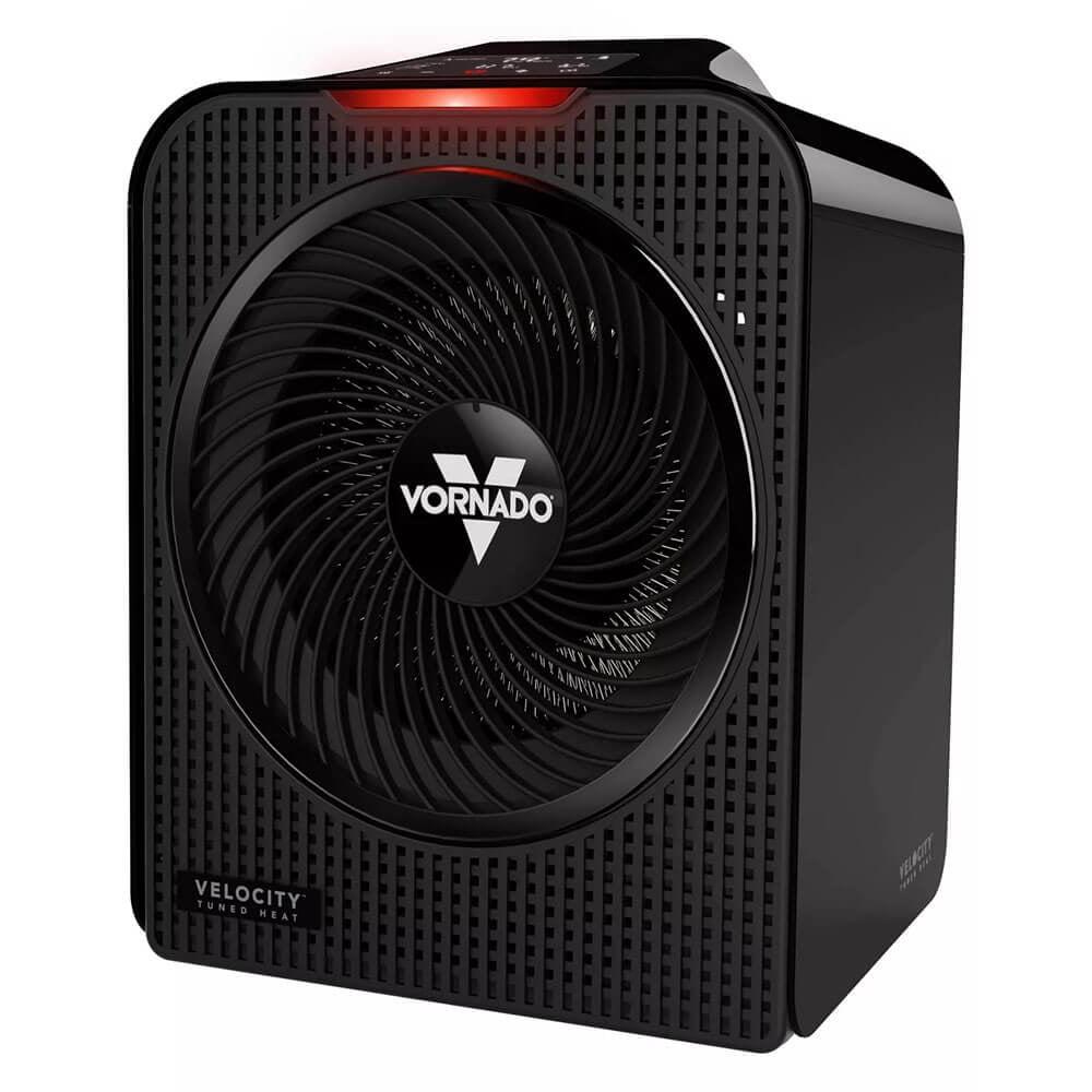 Black Electric Whole Room Space Heater with Thermostat