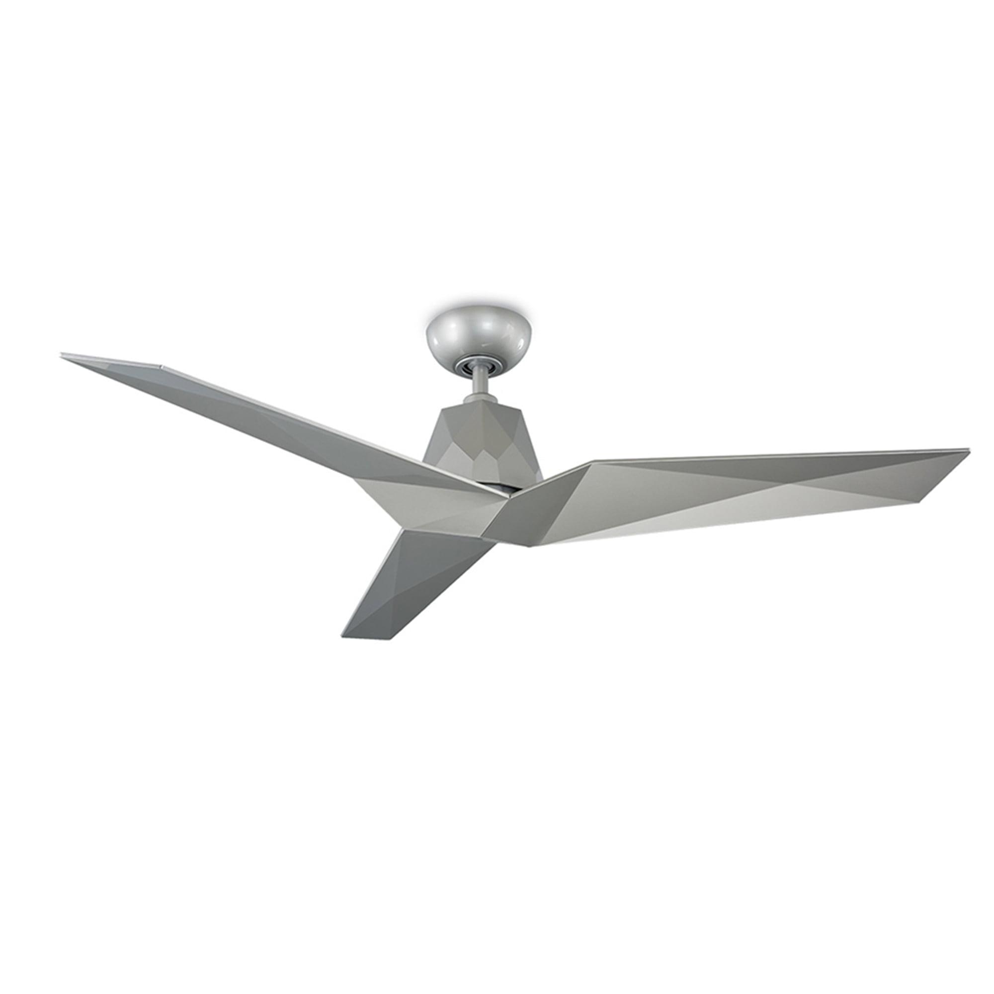 Vortex Indoor and Outdoor 3-Blade Smart Ceiling Fan 60in Automotive Silver with Remote Control