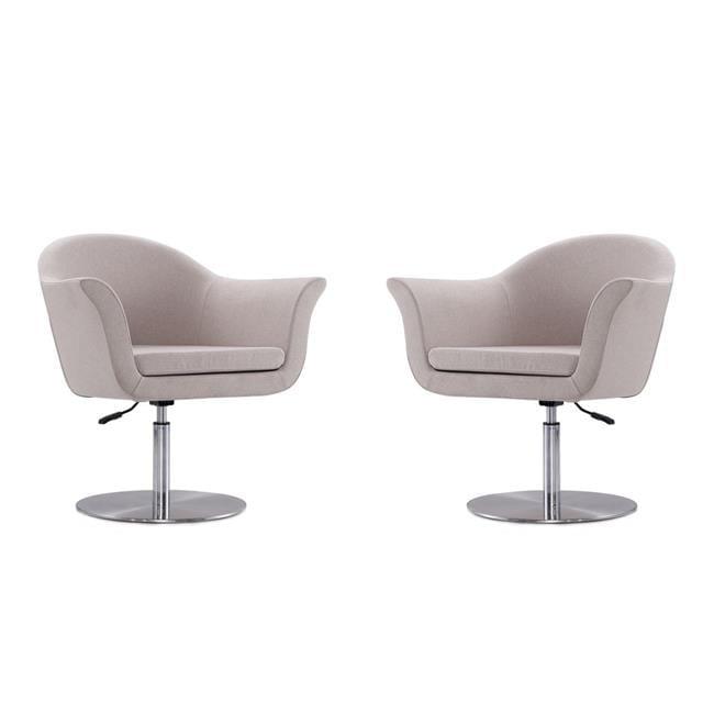Orren Ellis Hillian Upholstered Swivel Armchair (Set of 2)