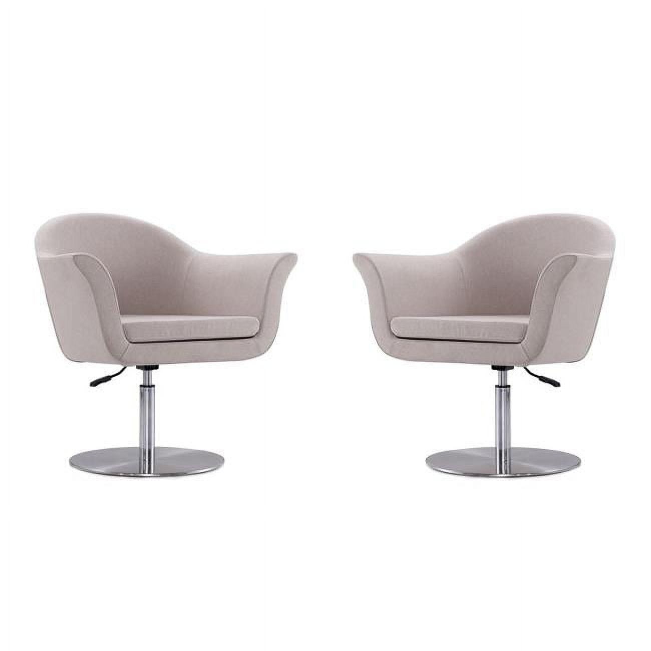 Orren Ellis Hillian Upholstered Swivel Armchair (Set of 2)