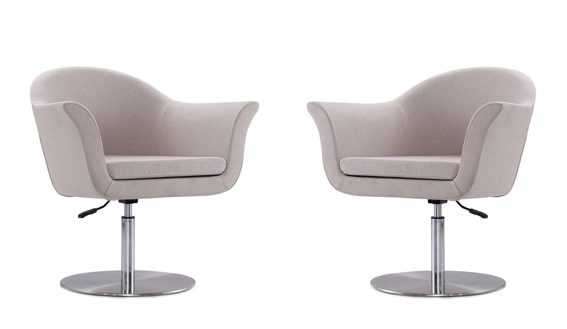 Orren Ellis Hillian Upholstered Swivel Armchair (Set of 2)