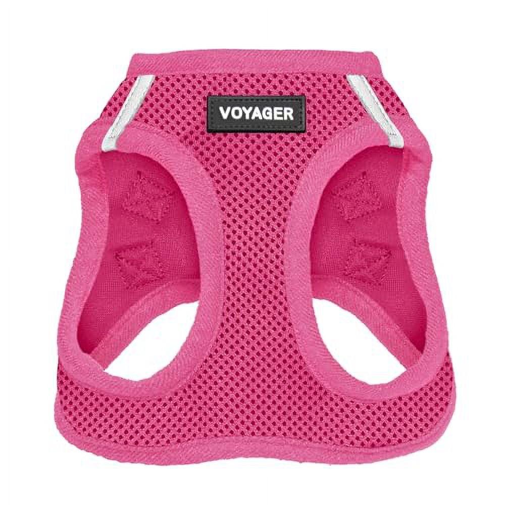 Voyager Step-In Air Dog Harness for Small and Medium Dogs, Breathable Mesh, Fuchsia (Matching Trim), S