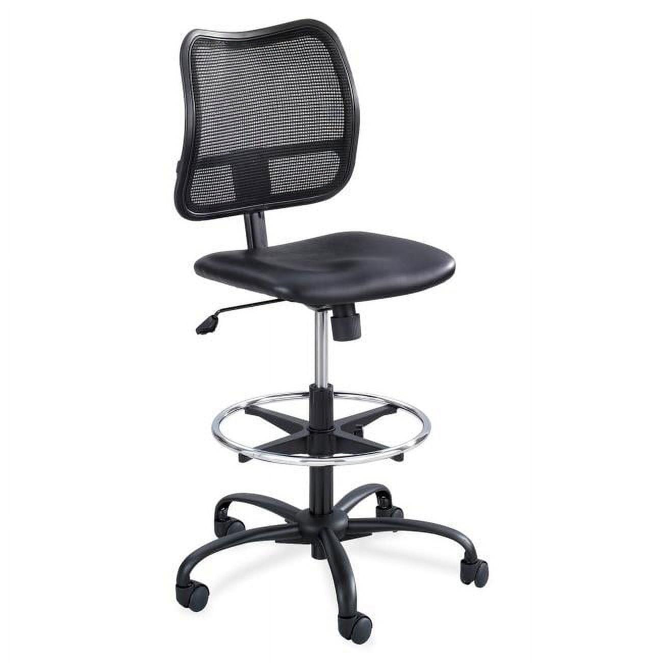 ErgoFlex 360 Black Vinyl Mesh Drafting Swivel Chair