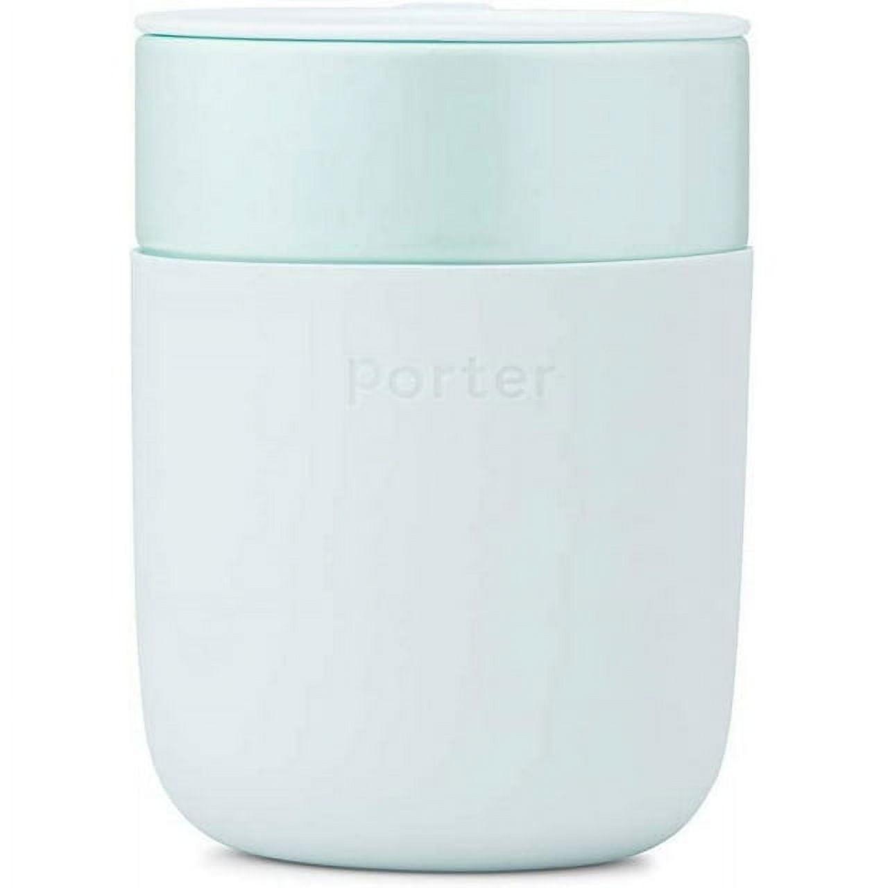 W&P Porter Ceramic Mug w/ Protective Silicone Sleeve, Mint 12 Ounces , On-the-Go , Reusable Cup for Coffee or Tea , Portable , Dishwasher Safe Mint 12 Ounce (Pack of 1)