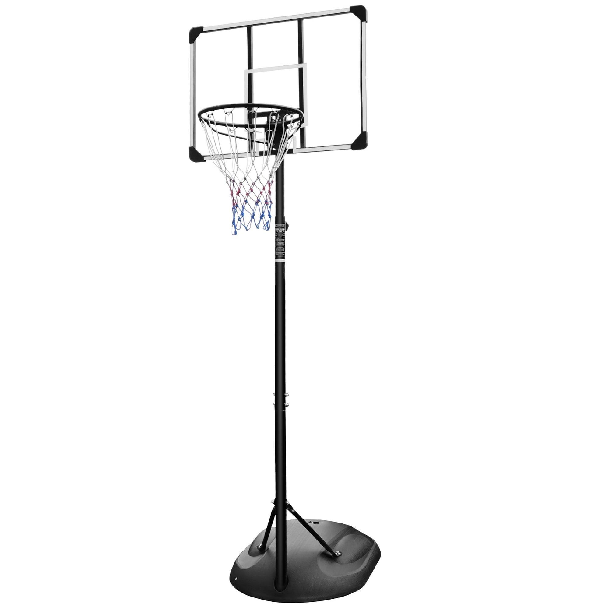 32'' Adjustable Portable Basketball Hoop with Shatterproof Backboard