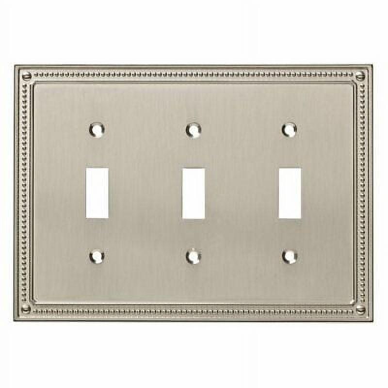 Classic Beaded 3-Gang Toggle Light Switch Wall Plate