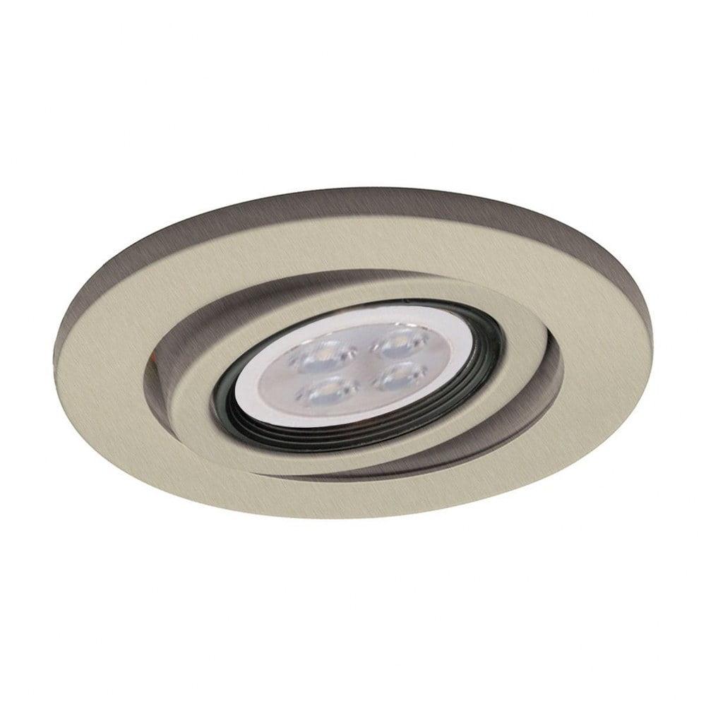 Sleek 4" Brushed Nickel LED Gimbal Recessed Lighting Trim