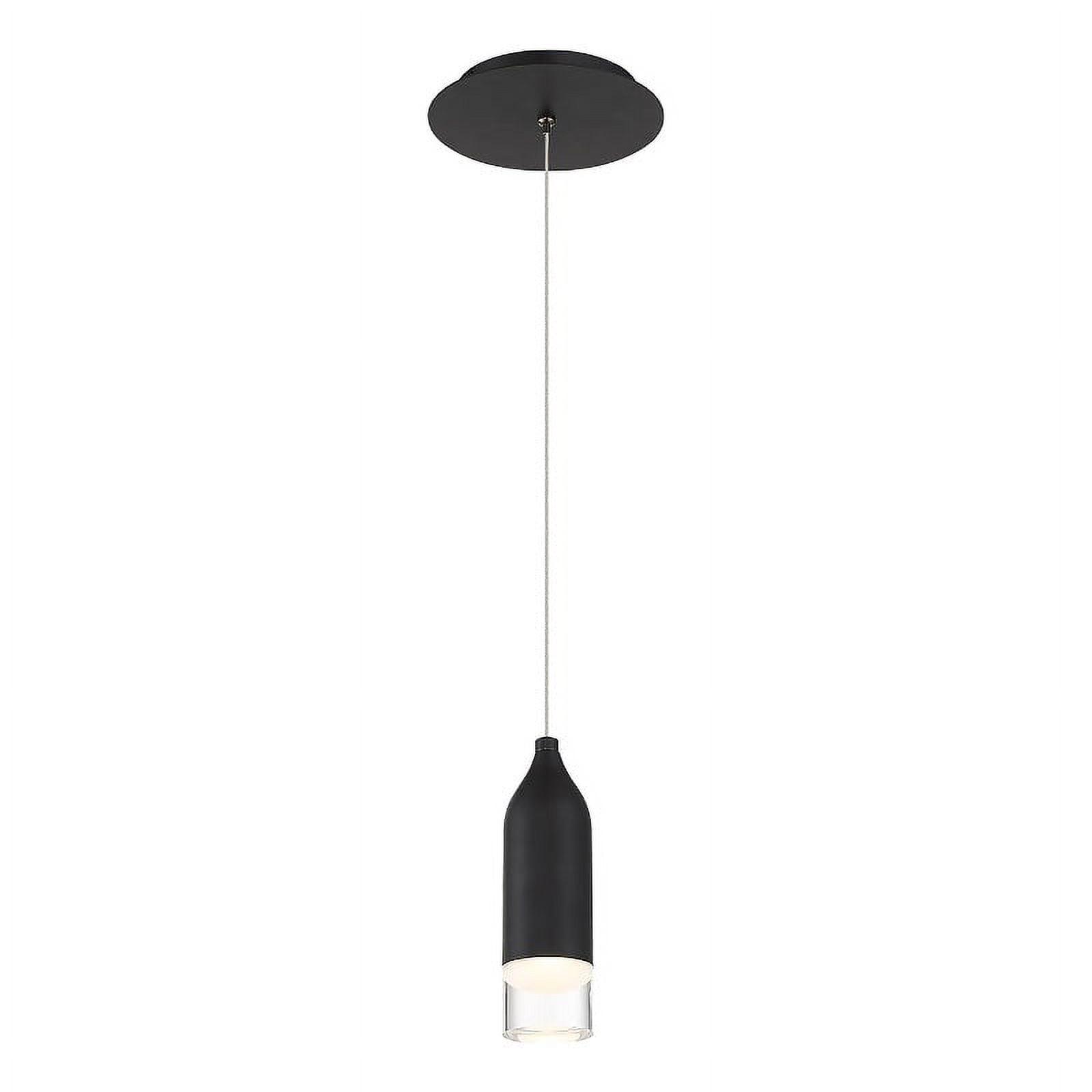 Sleek Black Nickel Mini LED Pendant Light for Indoor/Outdoor Use