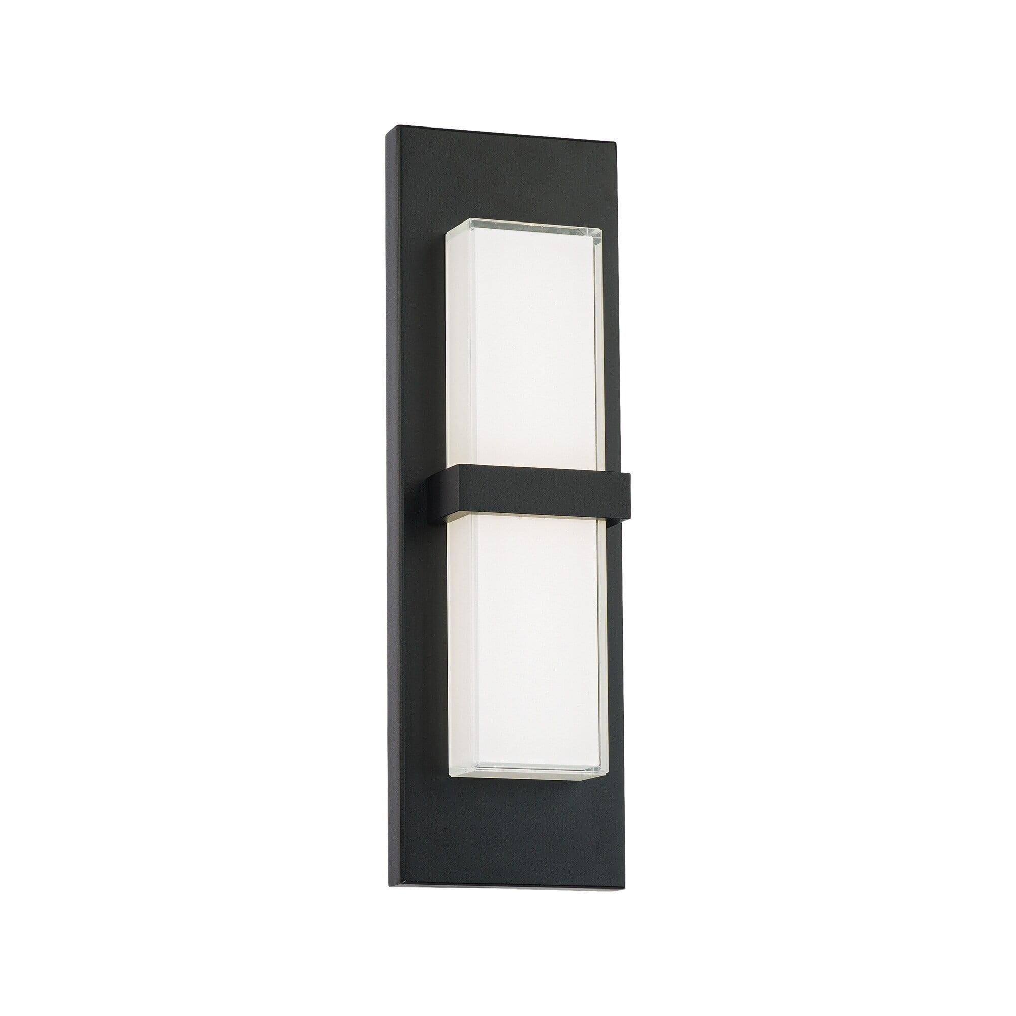 16" Black Aluminum Dimmable Direct Wired Sconce