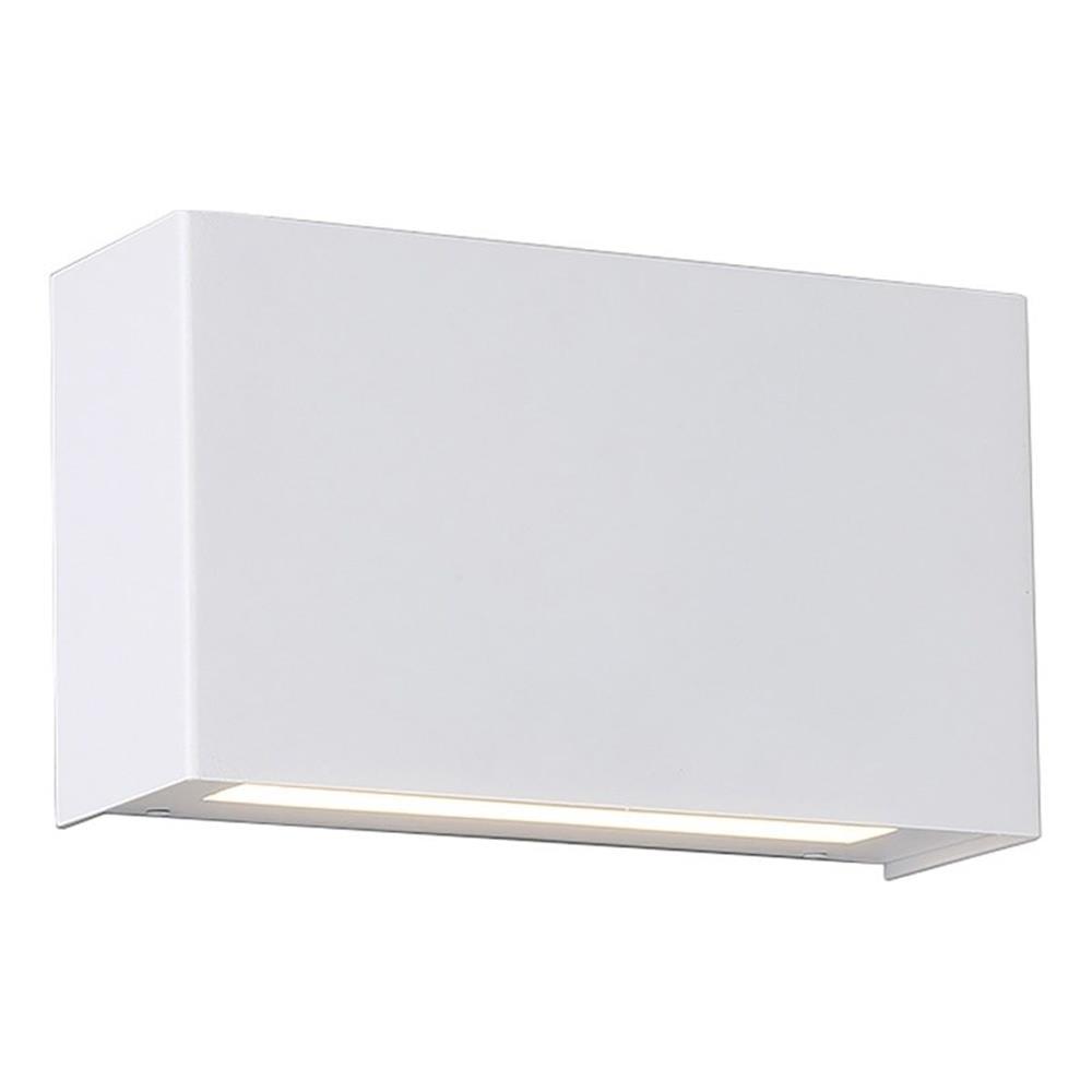 Sleek White Aluminum Dimmable LED Sconce 12"