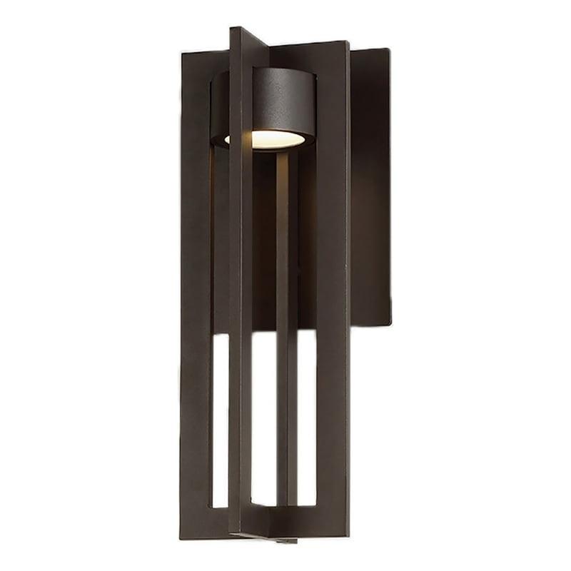 Chamber Bronze 16" LED Outdoor Wall Sconce with Dimmable Light