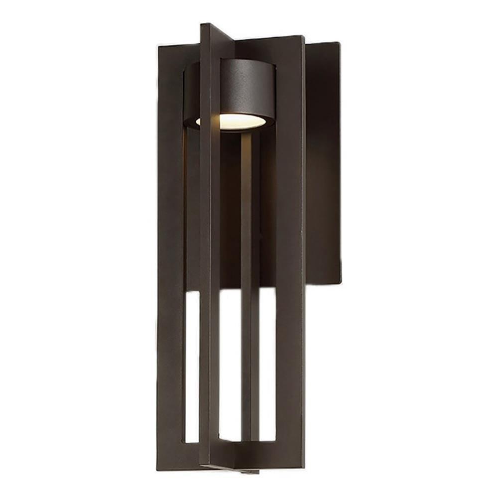 WAC Lighting Chamber 16" 1-Light Aluminum Indoor/Outdoor Wall Light in Bronze