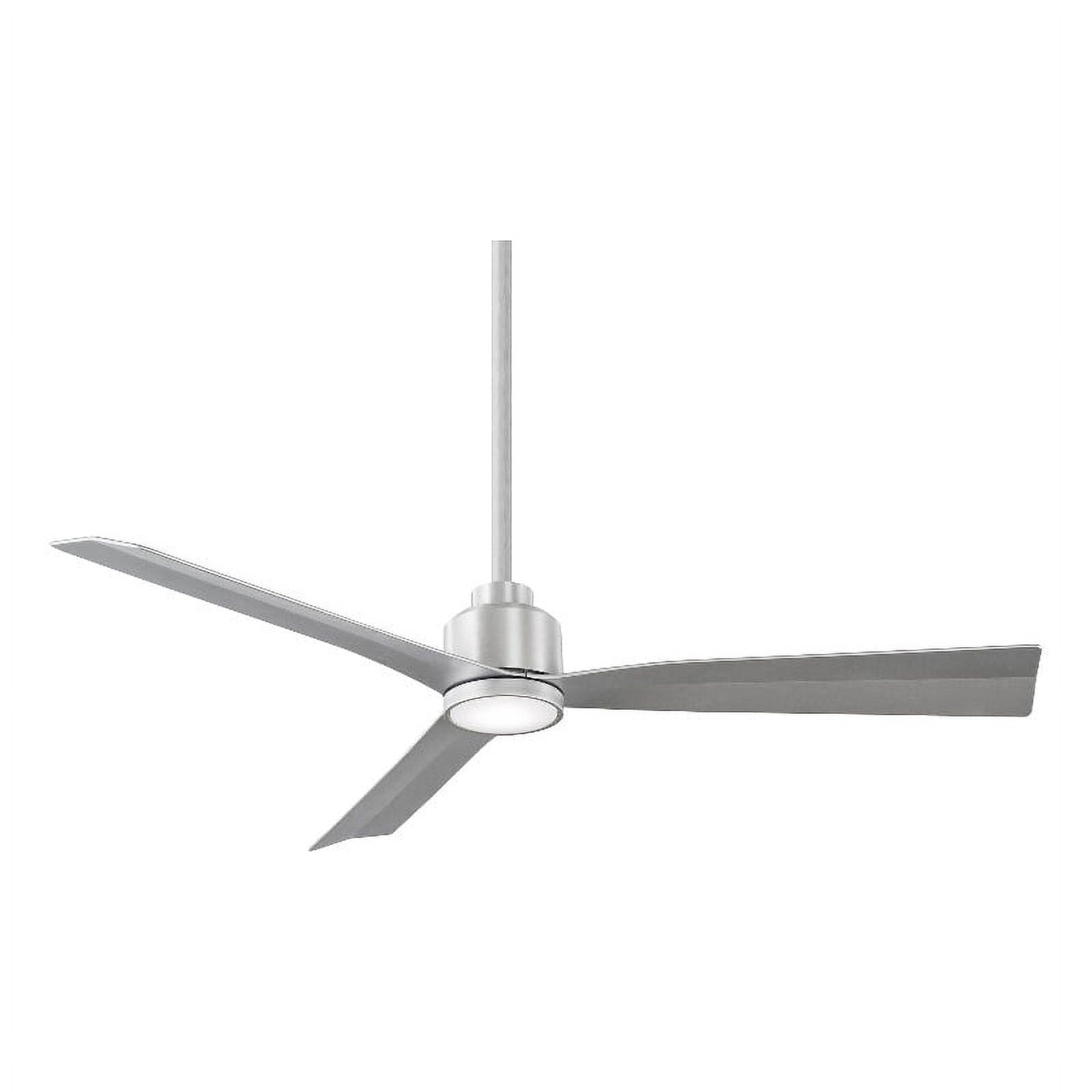 Brushed Aluminum 52'' Smart Ceiling Fan with LED Light