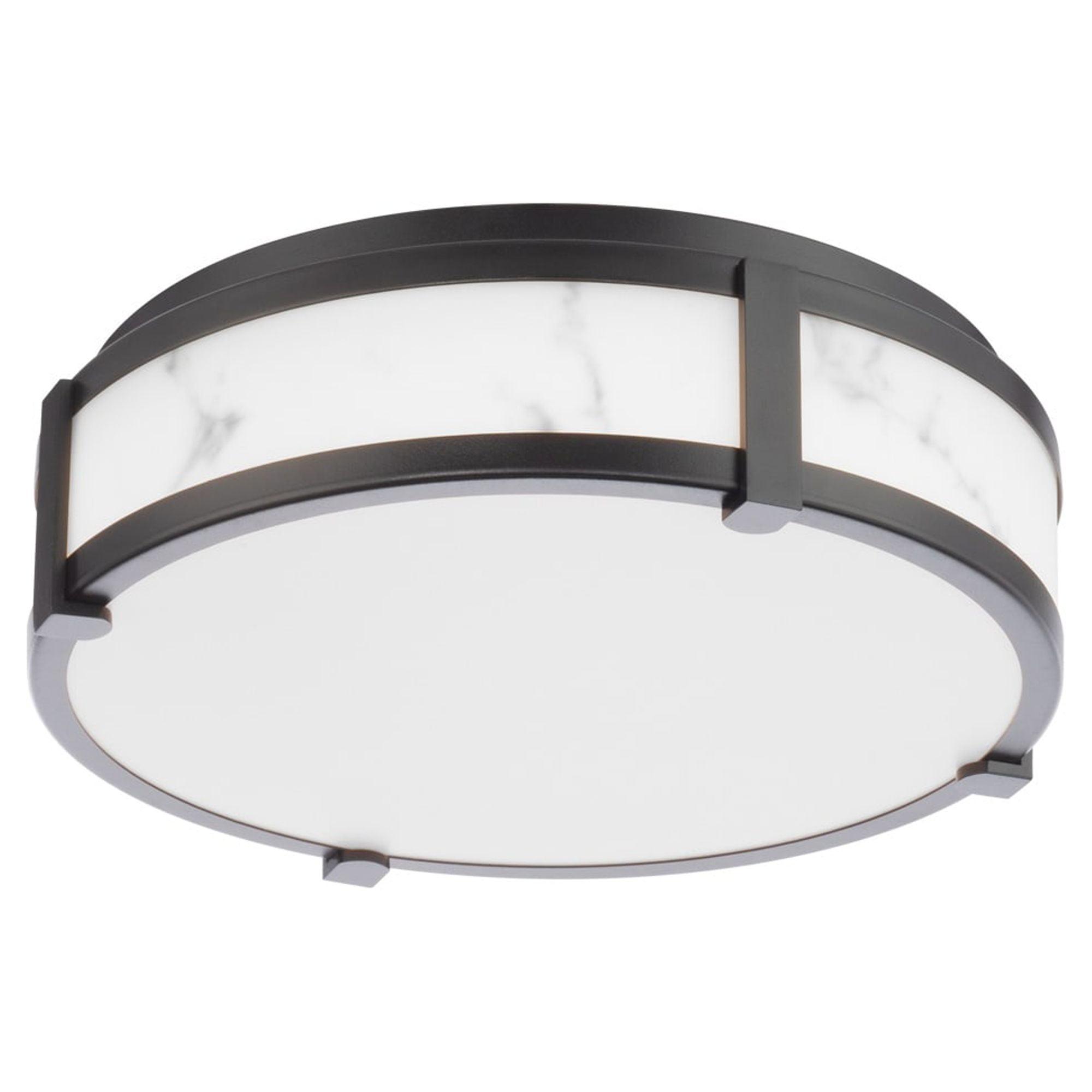 Constantine 14" Black Aluminum LED Flush Mount with Acrylic Diffuser