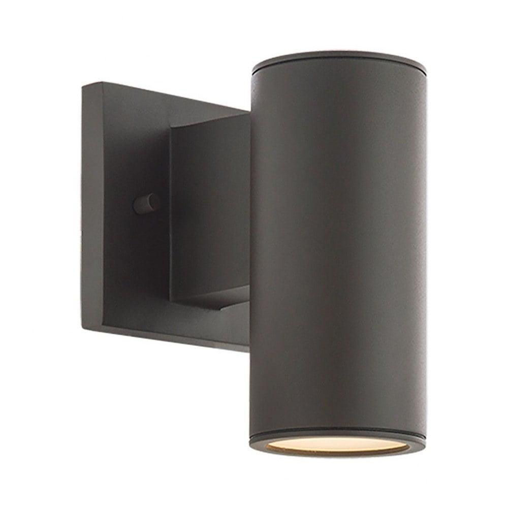 WAC Lighting Cylinder 1-Light LED 3000K Up & Down Aluminum Wall Light in Bronze