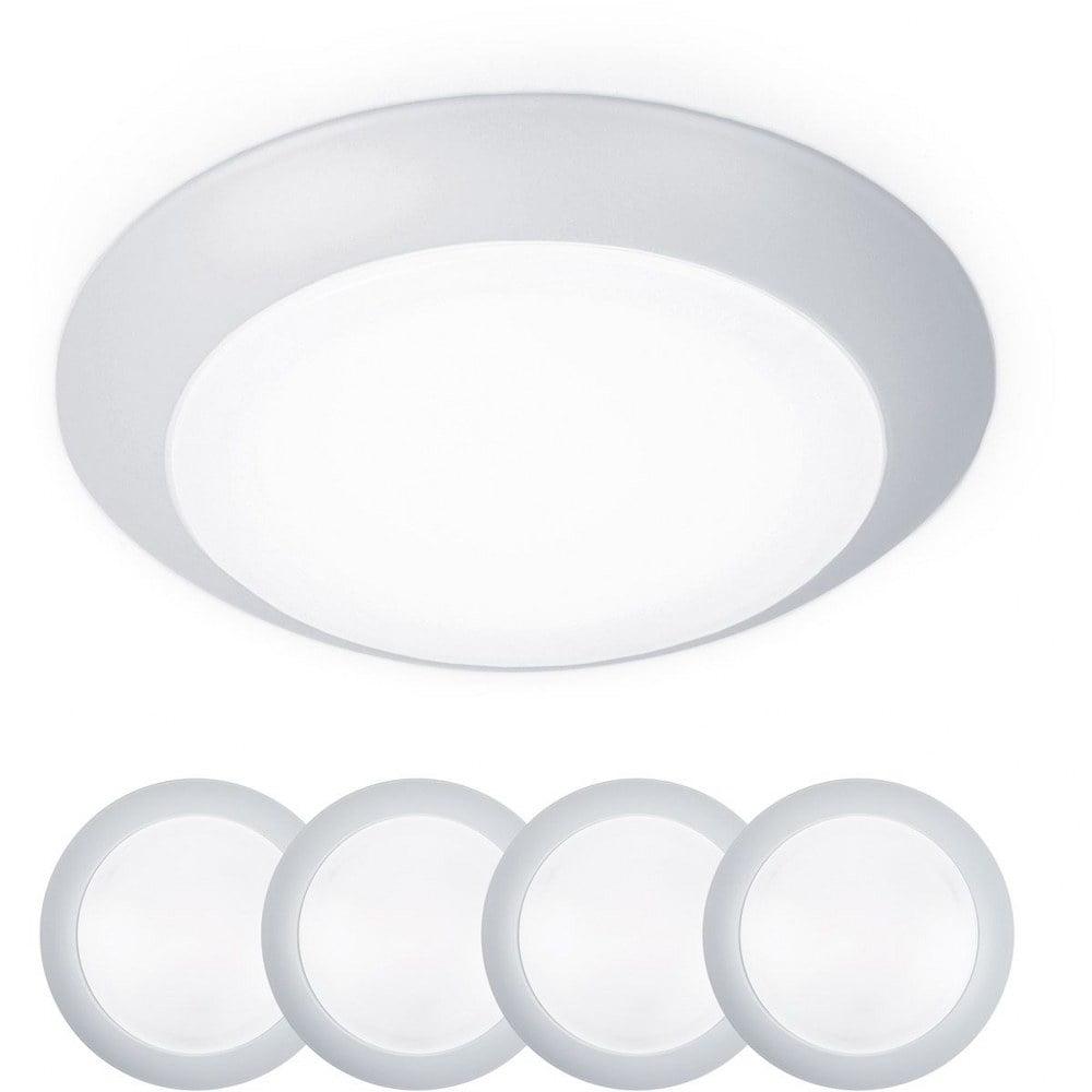 Sleek 7" White Aluminum LED Flush Mount with Acrylic Diffuser