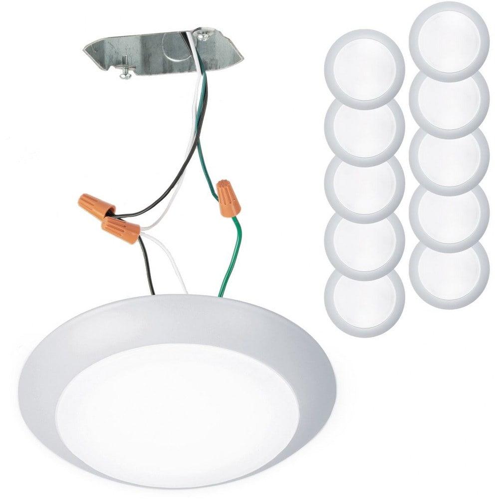 Luxe 6" White LED Flush Mount with Acrylic Diffuser - Energy Star Certified