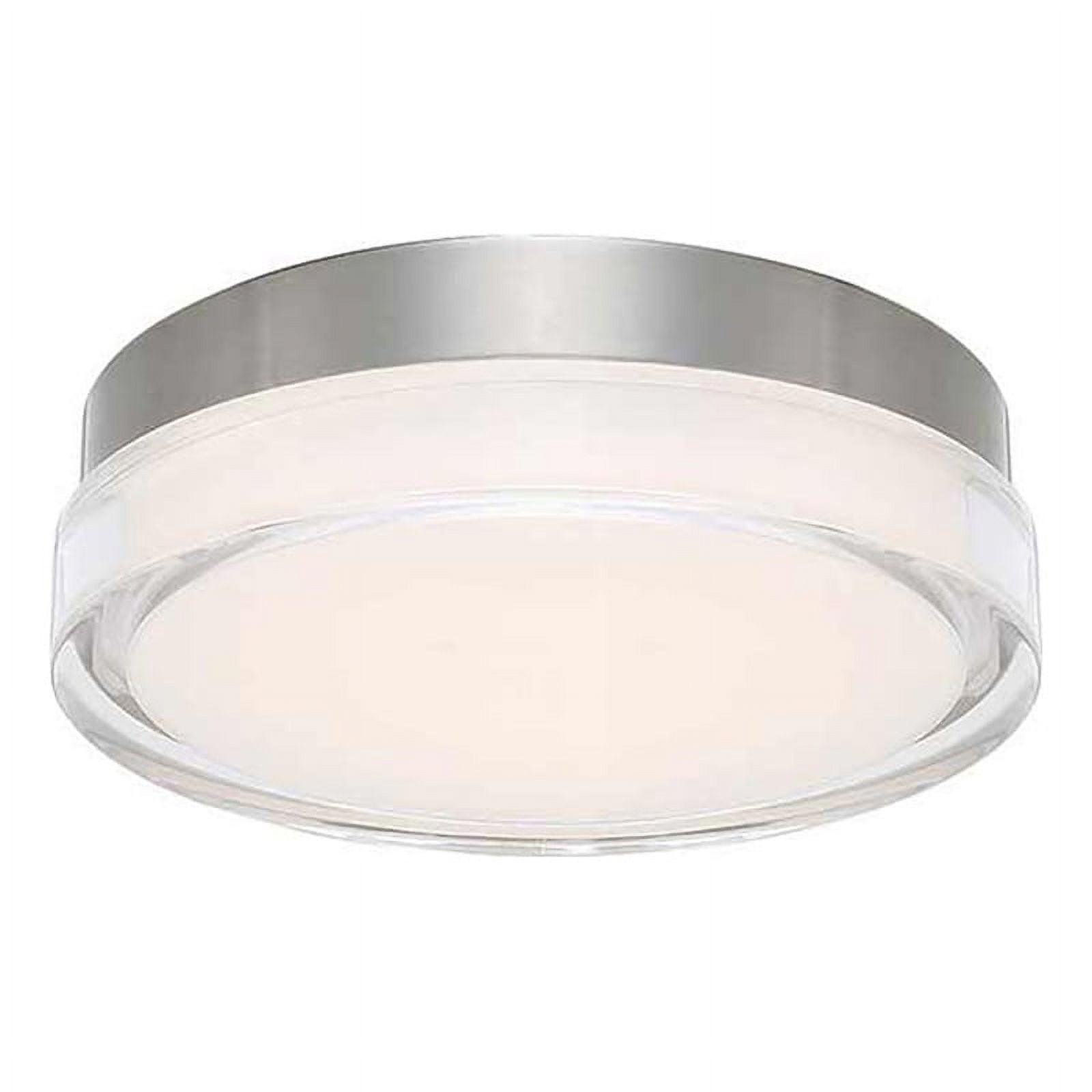 Dot 15" Round Chrome LED Flush Mount Light