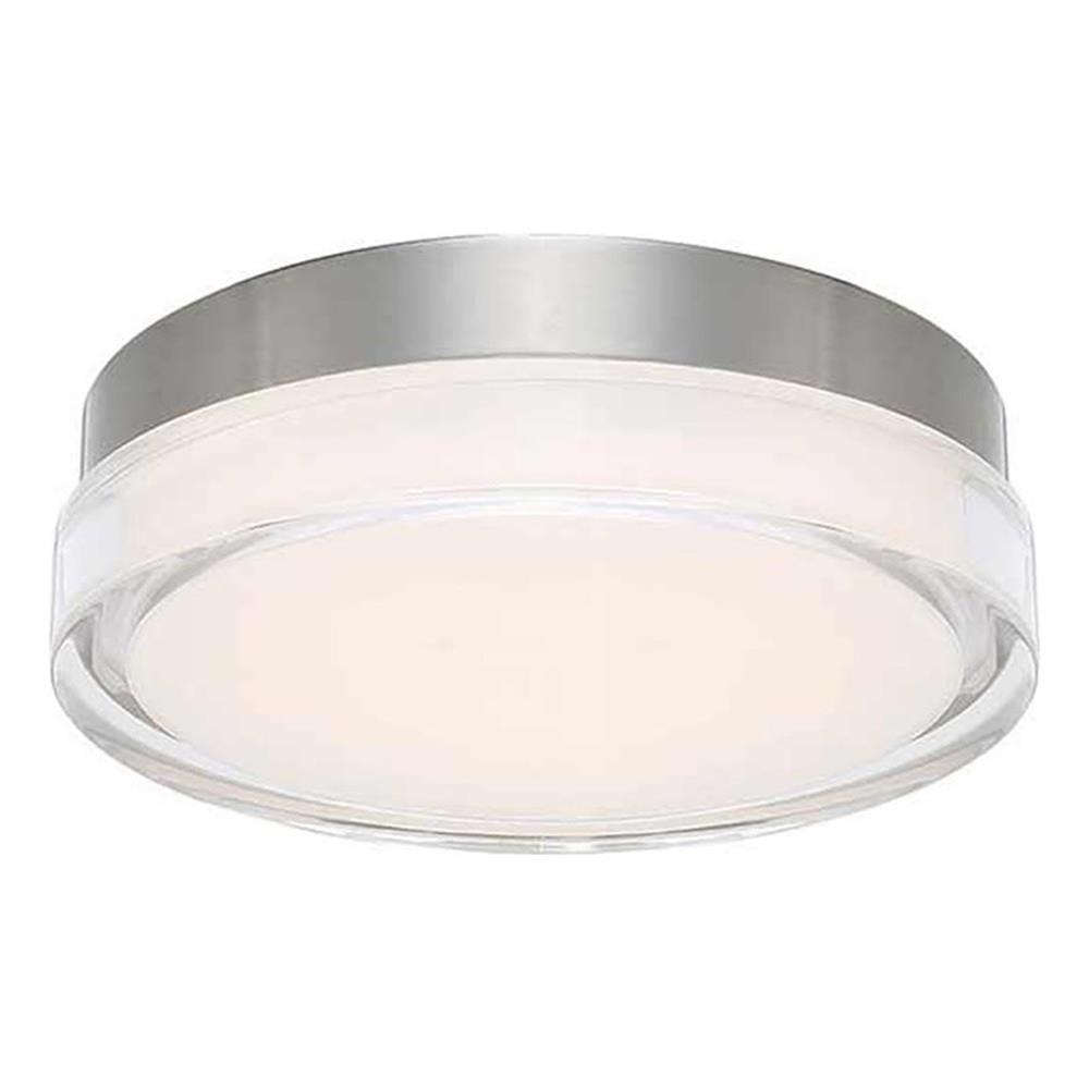 Dot 15" Round Chrome LED Flush Mount Light