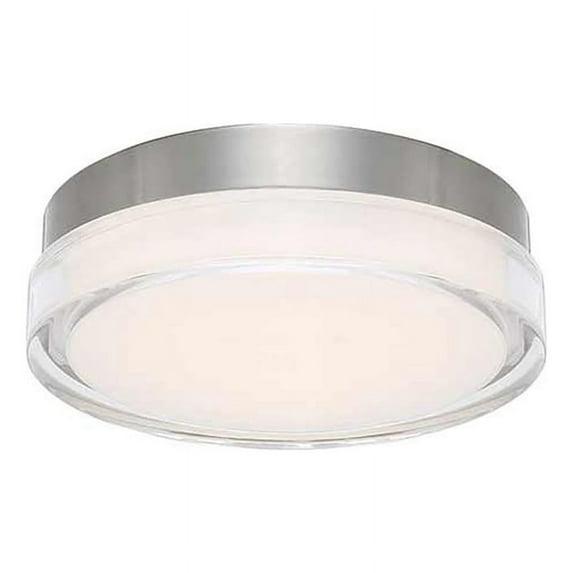 WAC Lighting Dot 9" LED 3500K Round Stainless Steel Flush Mount in Chrome