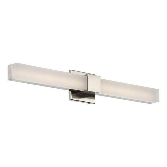 WAC Lighting Esprit 26" 2-Light 3000K Aluminum Bathroom Vanity Light in Nickel