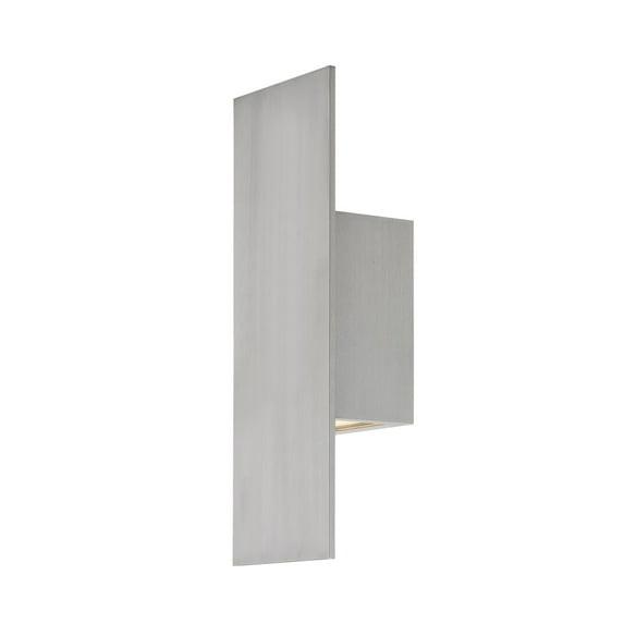 WAC Lighting Icon 14" 2-Light Aluminum Indoor and Outdoor Wall Light in Gray