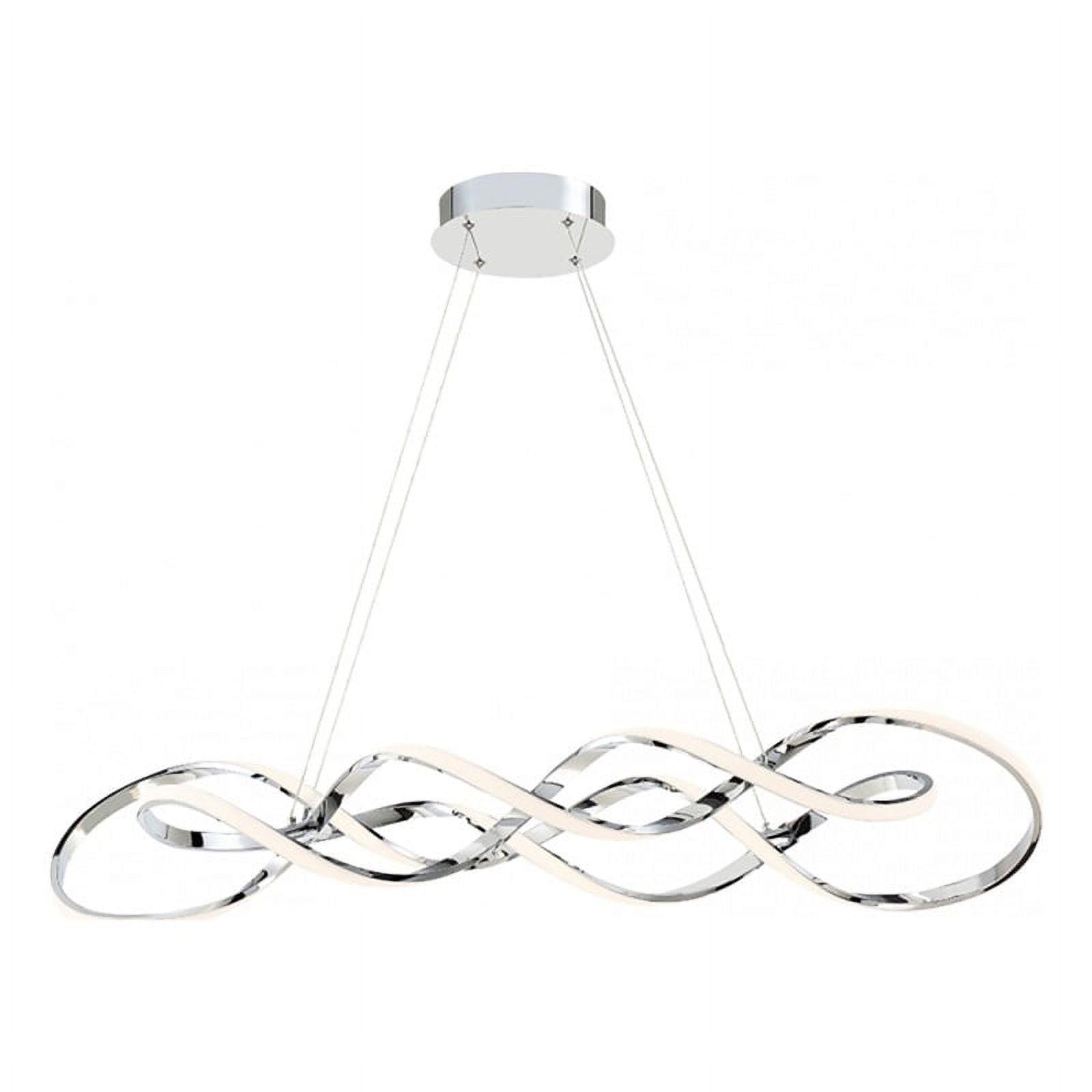 Elysian Chrome 39" LED Pendant with Frosted Diffuser - Indoor/Outdoor