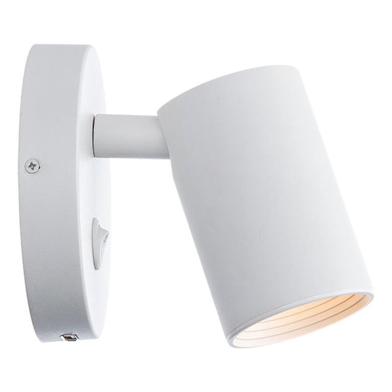 Kepler 5" White Glass Dimmable LED Swing Arm Wall Sconce