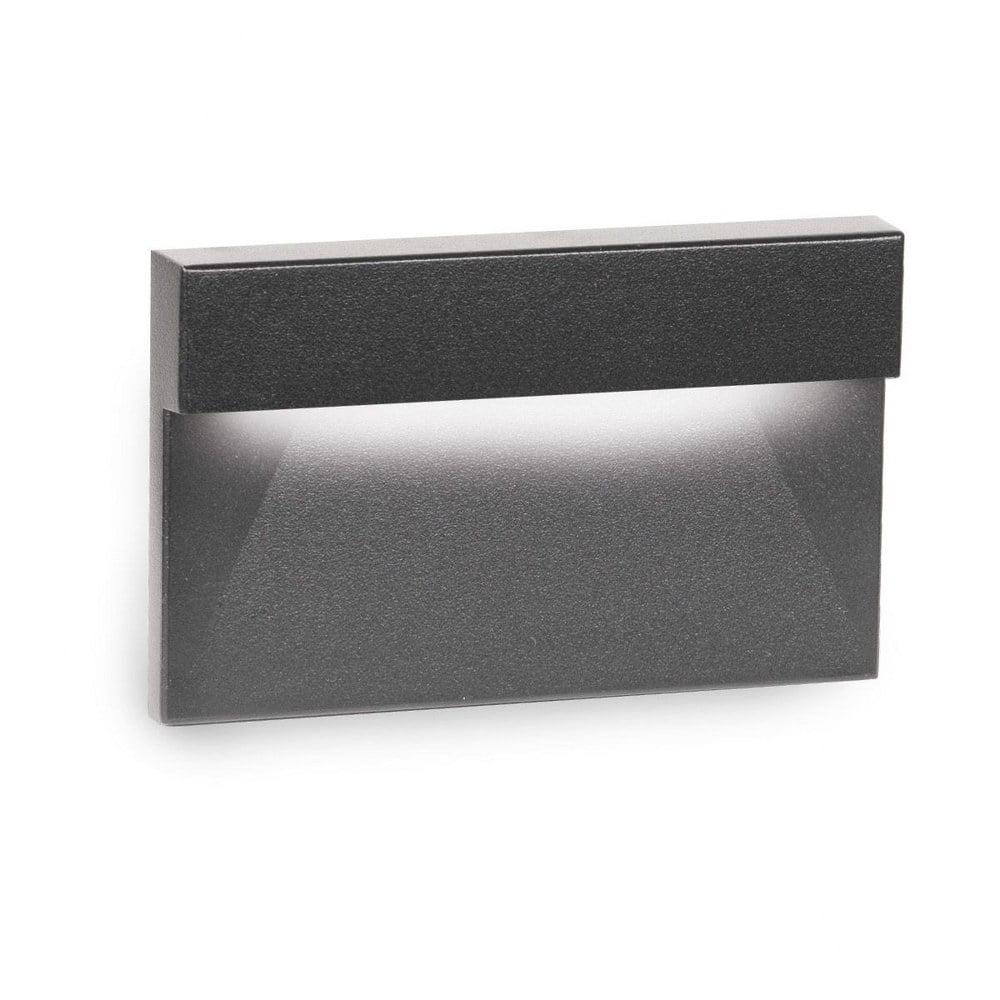 WAC Lighting Landscape Ledge LED Aluminum Step and Wall Light in Black/Amber