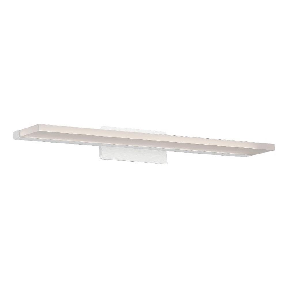 WAC Lighting Level 24" 1-Light LED 3500K Aluminum Bathroom Vanity Light in White