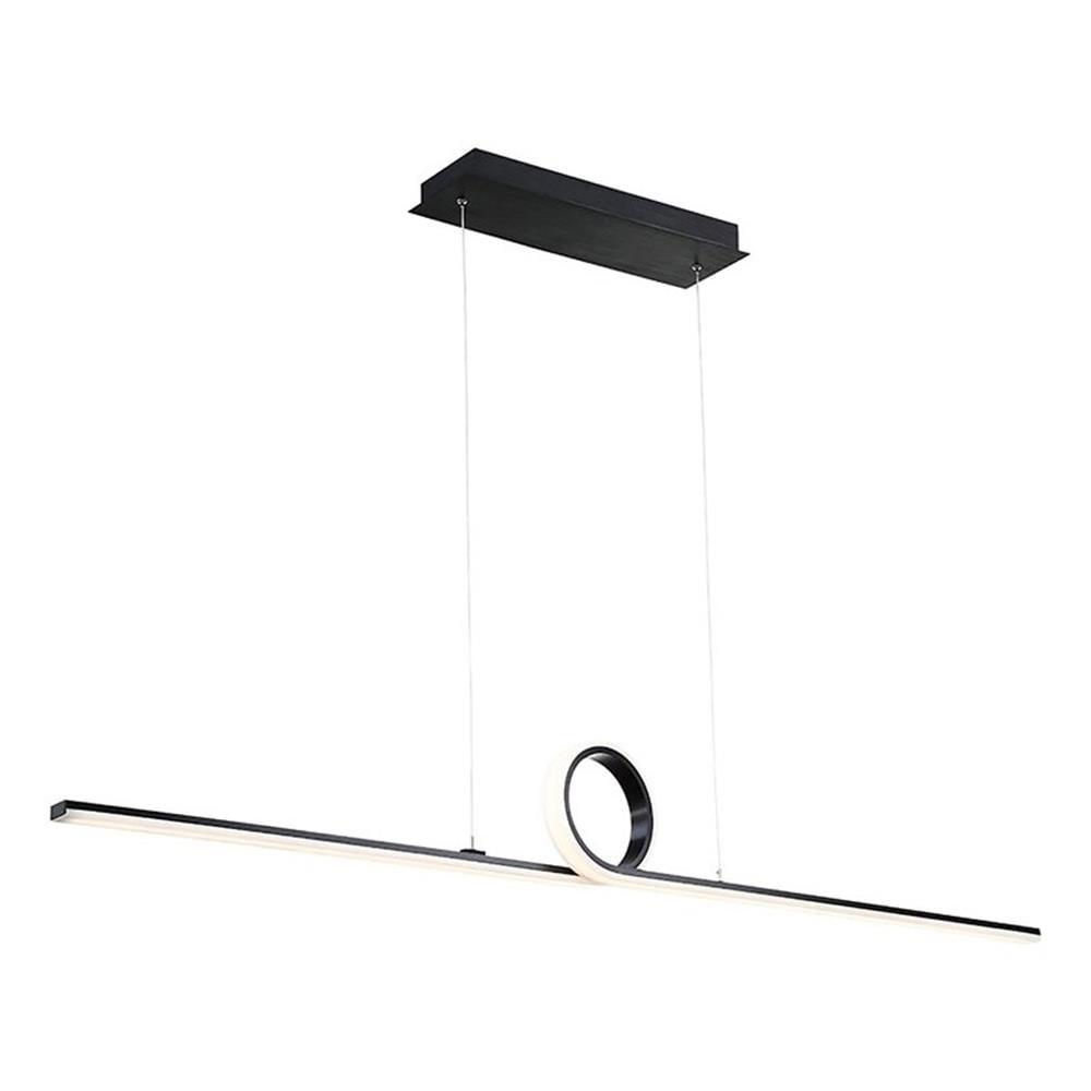 Elegant Loophole 52" LED Black Aluminum Indoor/Outdoor Pendant