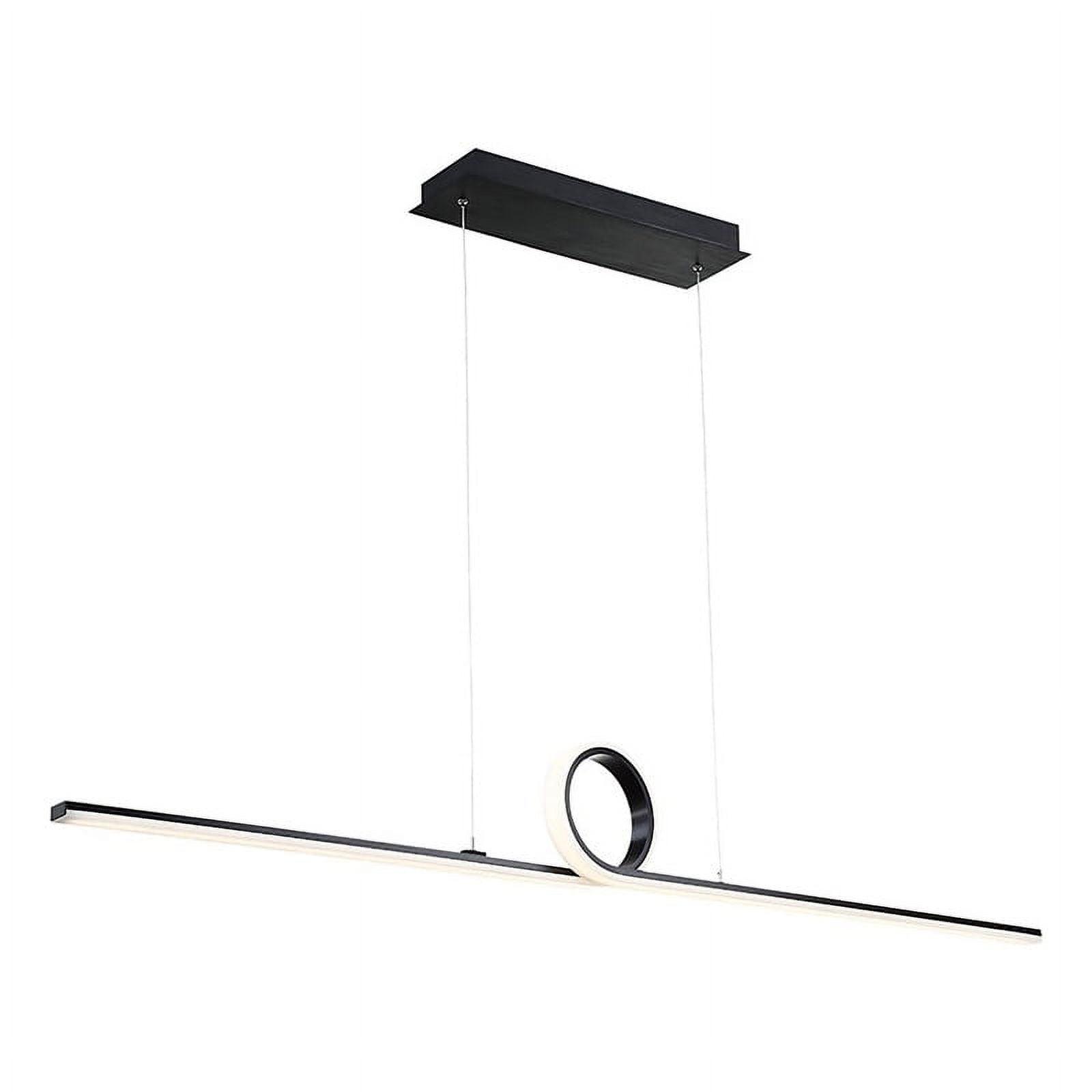 Elegant Loophole 52" LED Black Aluminum Indoor/Outdoor Pendant