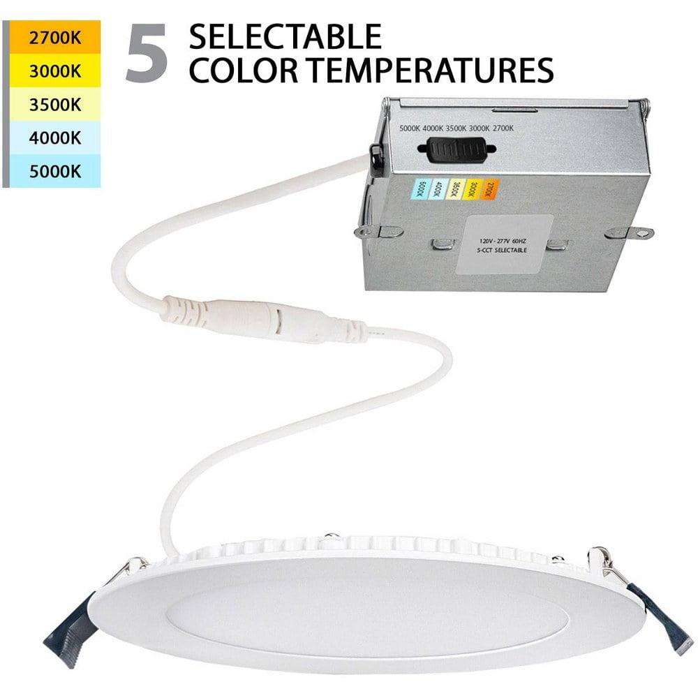 Lotos Selectable Color Temperature Dimmable Air-Tight IC Rated LED Canless Recessed Lighting Kit