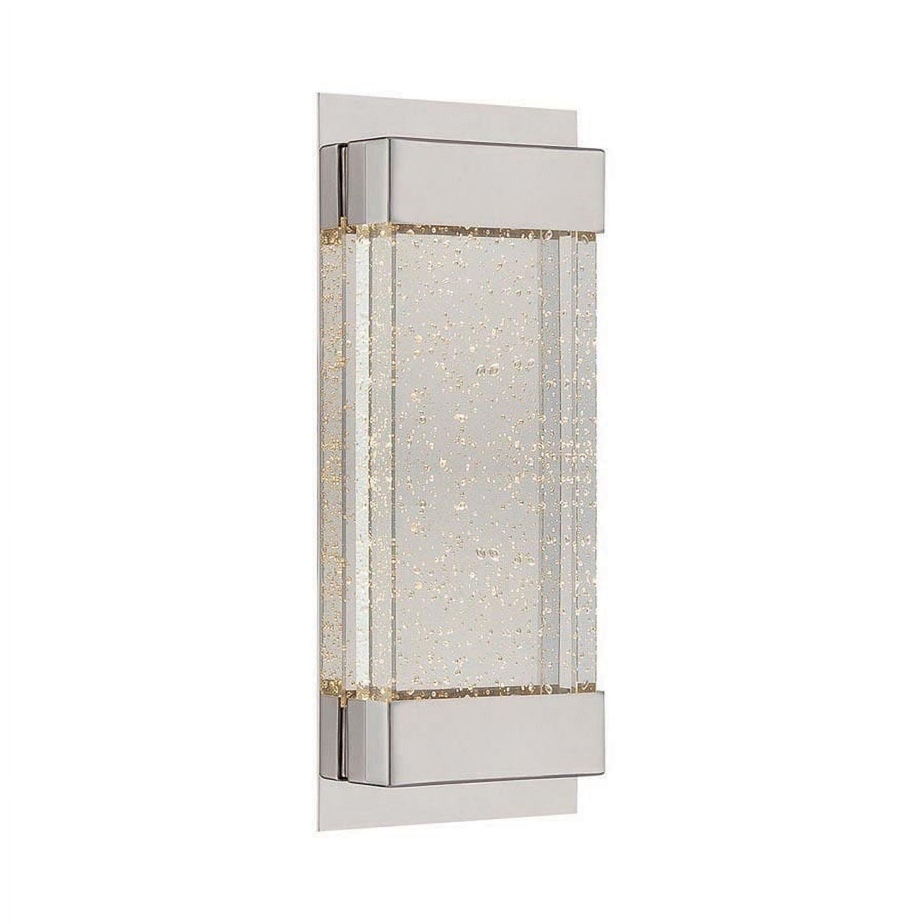 Elysian 13" Dimmable LED Wall Sconce in Polished Nickel with Crystal Bubbles