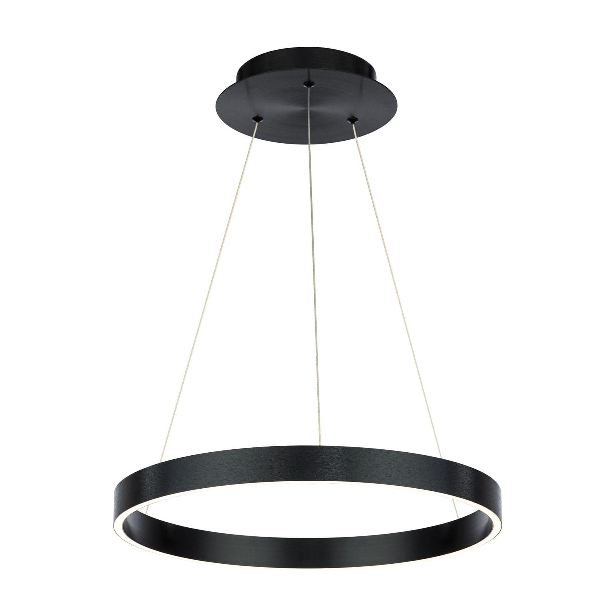 WAC Lighting Sirius 18" LED 3000K Contemporary Aluminum Pendant in Black