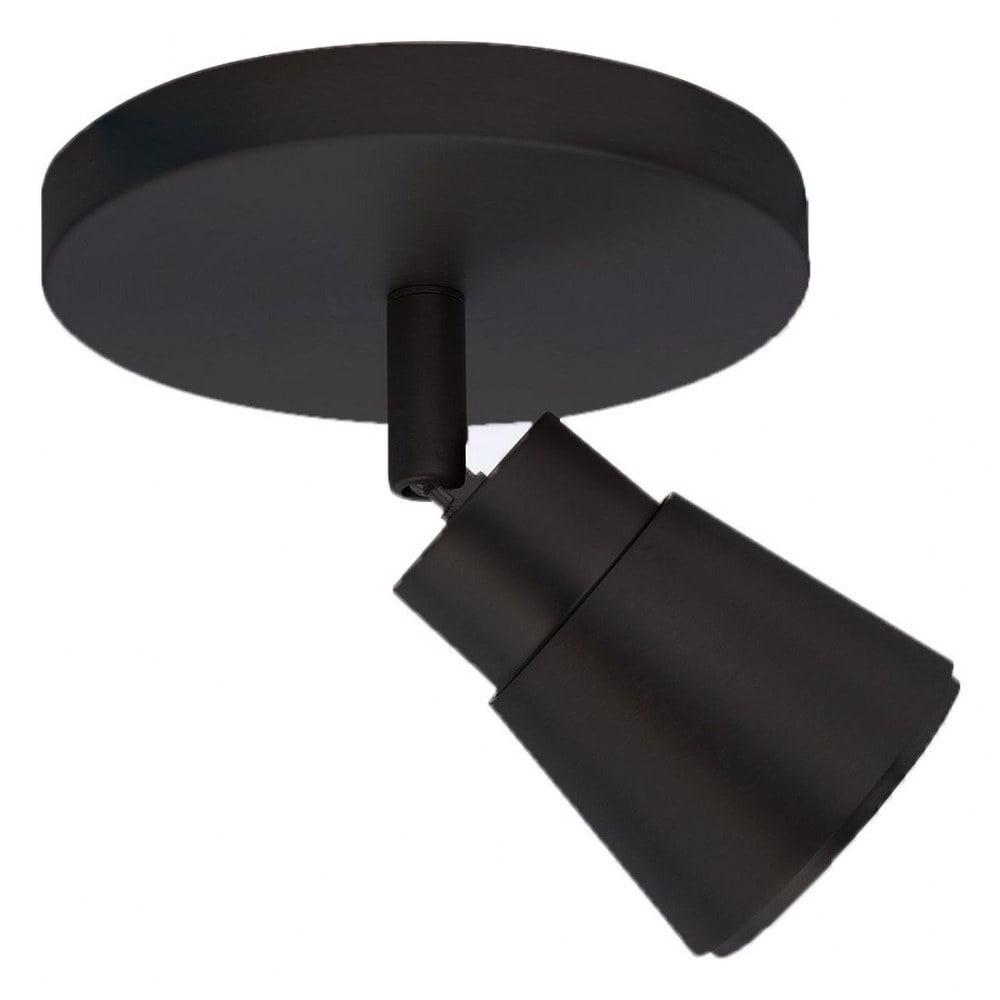 Solo Adjustable 1-Light LED 3000K Monopoint in Black with Acrylic Diffuser