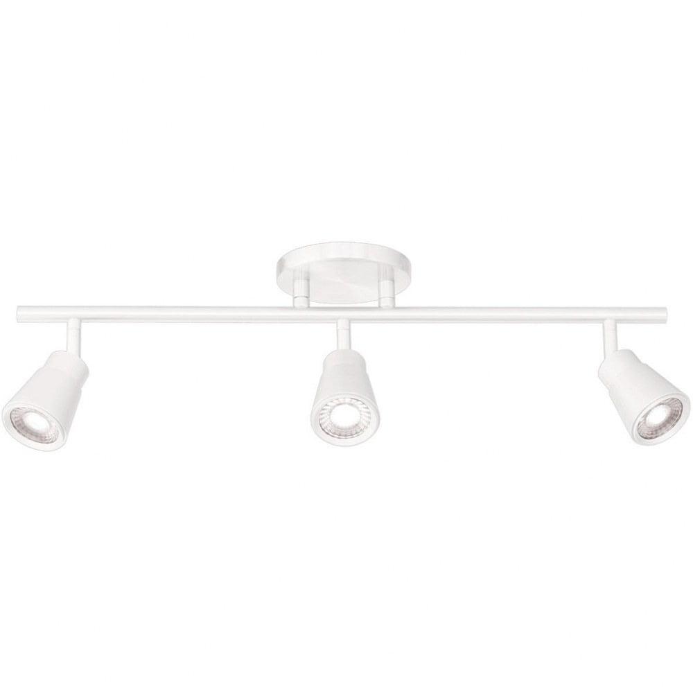 Solo 24" White Aluminum 3-Light LED Fixed Rail with Dimmable Heads