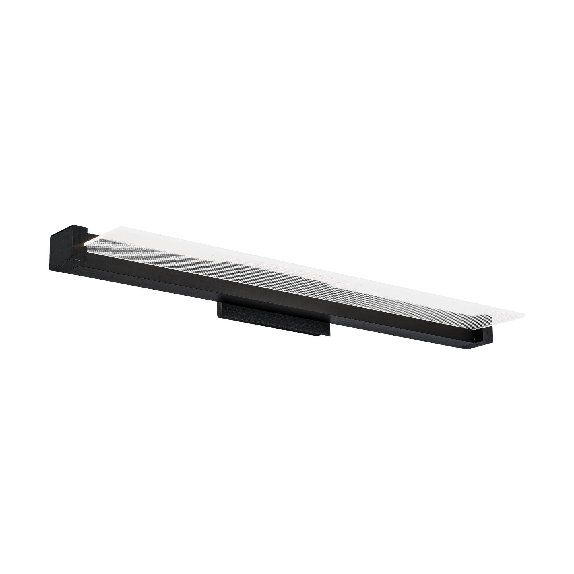 Spectre 20" Black Dimmable LED Vanity Light with Frosted Acrylic Shade